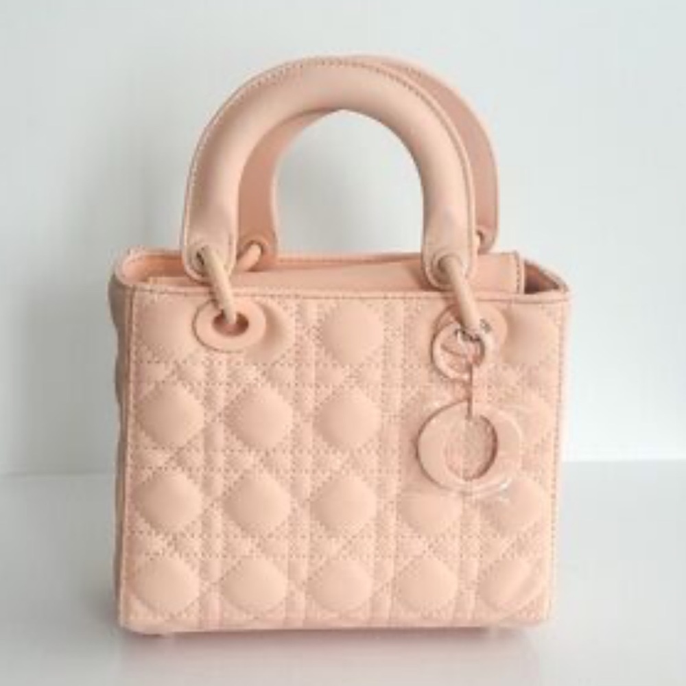 NEW Vici Soft Pink Faux Leather Quilted Handbag
